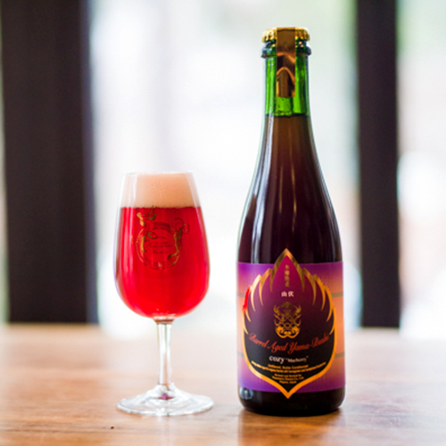 玉村本店 / 木樽熟成 山伏 / cozy “blueberry” 375ml瓶 [Tamamura Honten / Barrel Aged Yama-Bushi cozy “blueberry”]