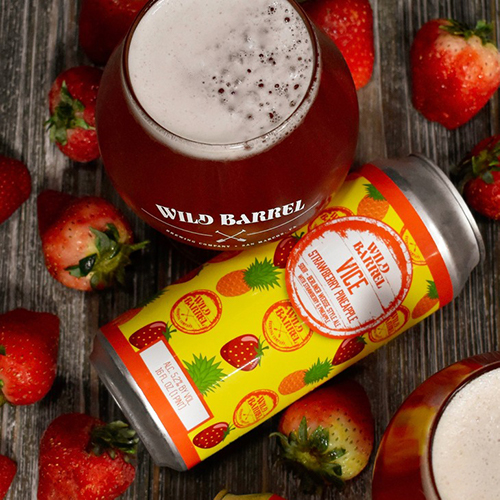 ワイルドバレル / ヴァイス ストロベリー パイナップル (Berliner Weisse) 473ml缶 [Wild Barrel Brewing / Vice Strawberry Pineapple]
