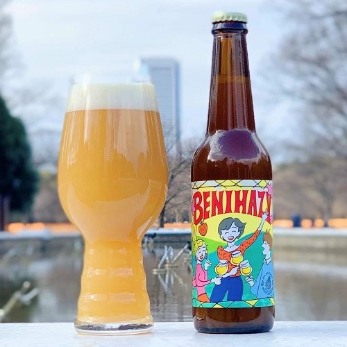 反射炉ビヤ / ベニ ヘイジー (Hazy IPA) 330ml瓶 [Hansharo Beer / BENI HAZY]