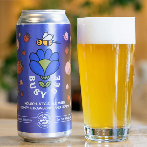 (空輸) リトルハウス / ビジー・ビー (Kölsch-Style Ale w/ Honey, Strawberry & Peach) 473ml缶 [Little House Brewing Company / Busy Bee]