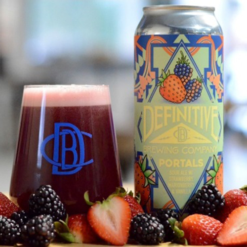 ディフィニティブブルーイング / ポータルス ストロベリー & マリオンベリー (Fruited Sour) 473ml缶 [Definitive Brewing / Portals Strawberry & Marionberry]