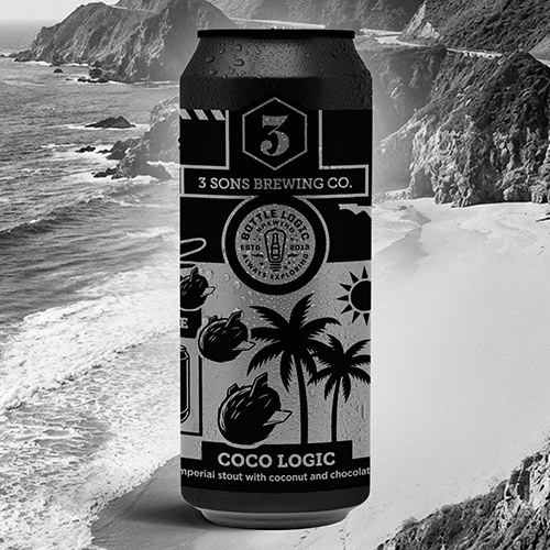 (空輸) スリーサンズ / ココ・ロジック (Imperial Stout w/Coconut & Cacao) 473ml缶 [3 Sons Brewing Company / Coco Logic]