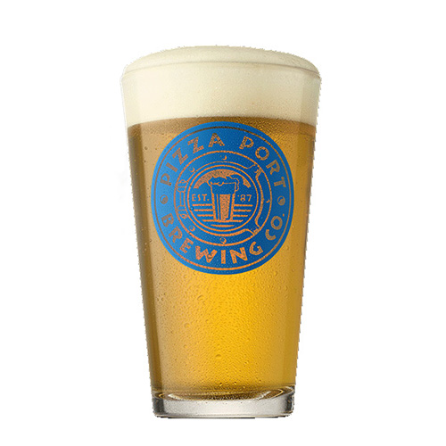 ピッツァポート・パイントグラス (ブルー) 473cc [Pizza Port Pint Glass (Blue)]