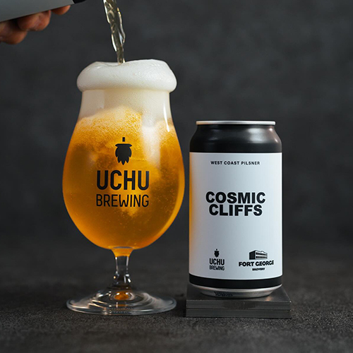 うちゅうブルーイング x フォートジョージブルワリー / コズミック・クリフズ (West Coast Pilsner) 350ml缶 [UCHU BREWING x Fort George Brewery / COSMIC CLIFFS]
