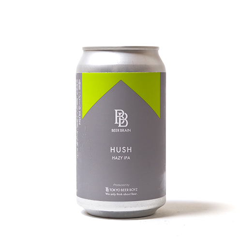 ビアブレイン / HUSH #10バッチ記念ver. (Hazy IPA) 350ml缶 [BEER BRAIN BREWERY / HUSH #10]
