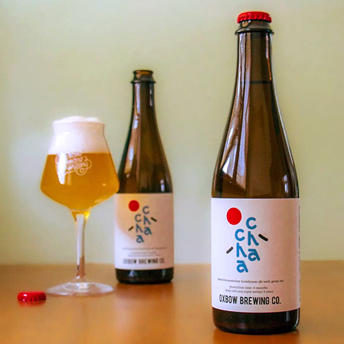 オックスボウ / チャチャ (Mixed-Fermentation Farmhouse Ale with Green Tea) 500ml瓶 [Oxbow / Cha Cha]