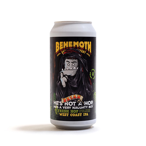 ベヒーモス / ブライアン・ヒーズ・ノッ ト・ア・ホップ・ヒーズ・ア・ベ リー・ノーティ・ボーイ (Fresh Hop West Coast IPA) 440ml缶 [Behemoth / Brian He’s Not A Hop, He’s A Very Naughty Boy]