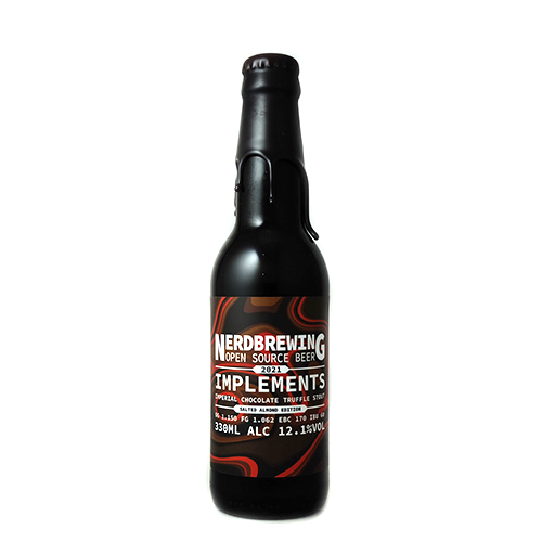 ナードブルーイング / インプリメンツ インペリアルチョコレートトラッフルスタウト - ソルテッドアーモンド 330ml瓶 [Nerdbrewing / Implements Imperial Chocolate Truffle Stout - Salted Almond Edition]