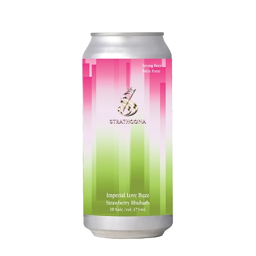 ストラスコナ / インペリアルラブバズ ストロベリー ルバーブ サワー (Fruited Sour) 473ml缶 [Strathcona / Imperial Love Buzz Strawberry Rhubarb Sour]