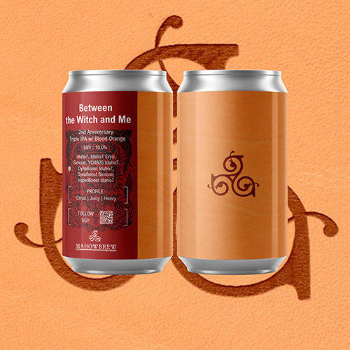 マホウブリュー / ビトウィーン・ザ・ウィッチ・アンド・ミー (2nd Anniversary Triple IPA w/ Blood Orange) 340ml缶 [MAHOWBREW / Between the Witch and Me]