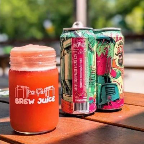 ブリュースキー / ブリュージュース・ストロベリー・ライム (Smoothie Sour) 473ml缶 [BreWskey / BREW JUICE FRAISE LIME]