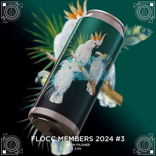 インクホーンブルーイング / フロックメンバーズ2024 バッチ3 (Neon Pilsner) 500ml缶 [Inkhorn Brewing / Flocc Members 2024 #3]