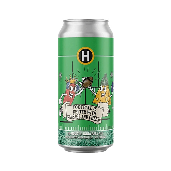 ヒンターランド x ホップブッチャー / フットボール・イズ・ベター・ウィズ・ソーセージ・アンド・チーズ (Cold IPA) 473ml缶 [Hinterland x Hop Butcher / Oktoberfest]