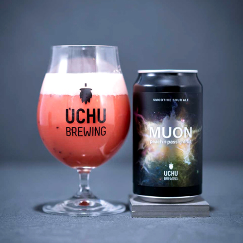 うちゅうブルーイング / ミューオン ピーチ パッションフルーツ (Smoothie Sour Ale) 350ml缶 [Uchu Brewing / MUON peach+passionfruit]