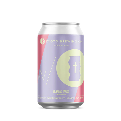 京都醸造 x トートピアブルワリー / 乳糖恐怖症 (Hazy IPA w/Strawberry) 350ml缶 [Kyoto Brewing Co. x Totopia Brewery / Lactophobia]