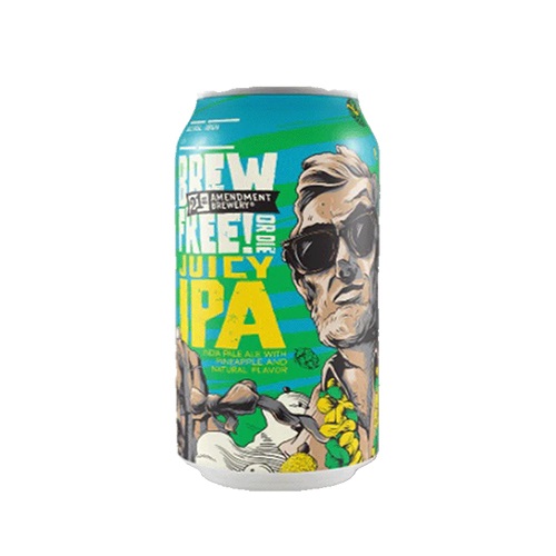 トゥエンティファーストアメンドメント / ブリューフリーオアダイ ジューシーIPA (IPA w/ Pineapple) 355ml缶 [21st Amendment Brewery / Brew Free! Or Die Juicy IPA]