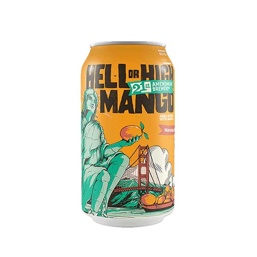 トゥエンティファーストアメンドメント / ヘルオアハイ マンゴー (Wheat Beer w/ Mango) 355ml缶 [21st Amendment Brewery / Hell or High Mango]