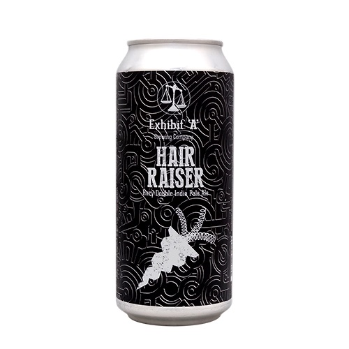 エグジビットエー / ヘアレーザー (New England Double IPA) 473ml缶 [Exhibit 'A' Brewing / Hair Raiser]