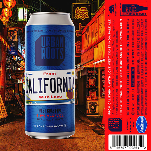 (空輸) アーバンルーツ / フロム・カリフォルニア・ウィズ・ラブ (West Coast IPA) 473ml缶 [Urban Roots Brewing / From California With Love]