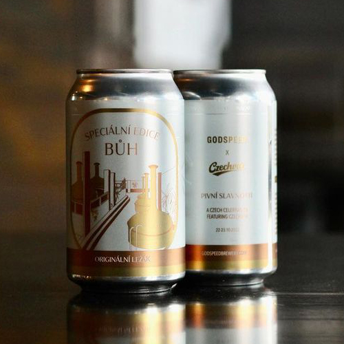 ゴッドスピード x チェクヴァル / ブーフ オリジナールニー レジャーク スペツィアールニー エディツェ (Czech Pale Lager) 355ml缶 [Godspeed x Czechvar / B&uring;h Origin&aacute;ln&iacute; Le&zcaron;&aacute;k Speci&aacute;ln&iacute; Edice]